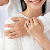 Shan Hai Qing Yuan Sterling Silver Couple Rings: Elegant Wedding Bands, Perfect Christmas Gift for a Girlfriend