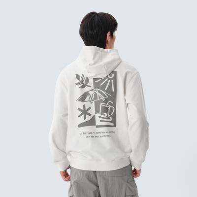 SNOWPEAK Reverse Graphic Hooded T-shirt Butter Ivory (S25SUFHD50)
