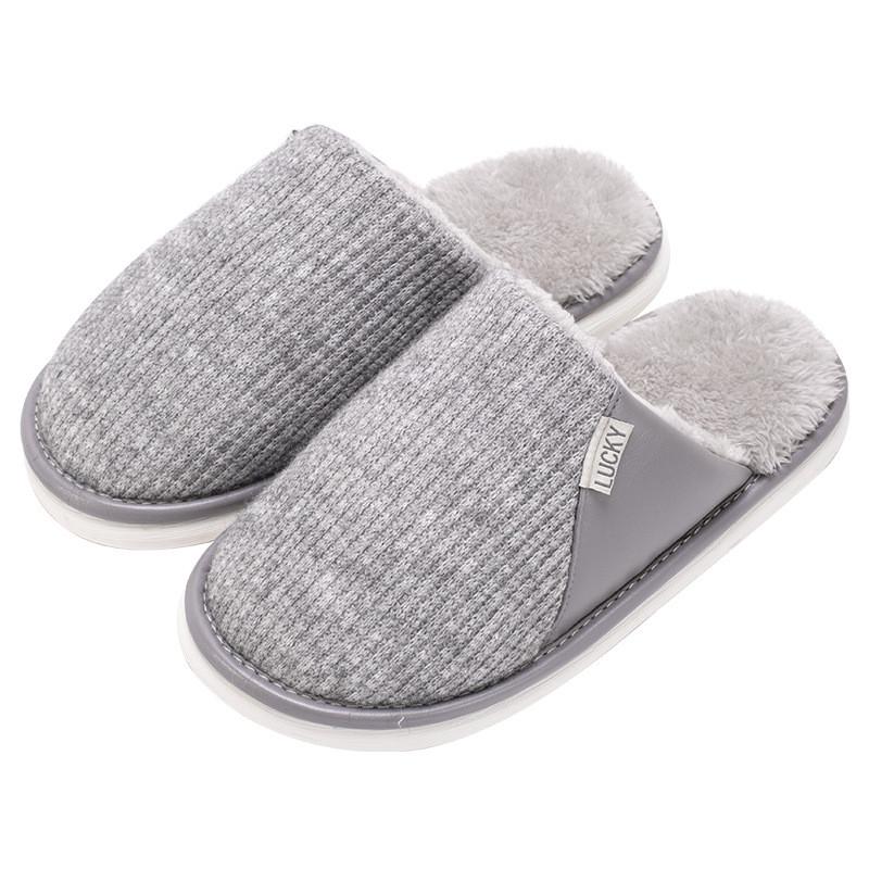 Indoor Mens Cotton Slippers With Plush Lining For Warmth And Comfort