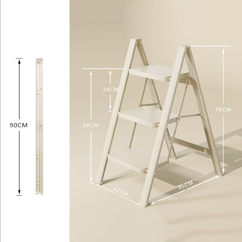 Portable Folding Ladder Miltifunctional Foldable Safety Ladder Household Attic Indoor Ladders Stainless Steel Stairs Gardening