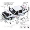 1:24 Retro Santana Model Auta Hračka Otevírací Dveře Zvuk Světlo Policejní Auta Slitina Tlakově Odlitý Autobus Modely Vozidel Kolekce Dárky pro Děti