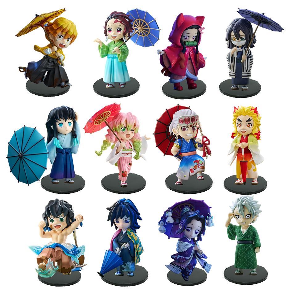 Anime Figurka Demon Slayer Figurky Kimetsu No Yaiba Panenka Tanjiro Nezuko Zenitsu Figurka Inosuke Bojovník Akční Figurka Model Hračky