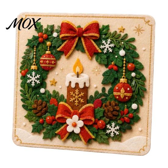 Creative Stress Relief Crafts for Adults DIY Christmas Felt Craft Kit, Gnome Santa Sticker Art No Sew Handmade Gift Making Kits Fabric Reindeer