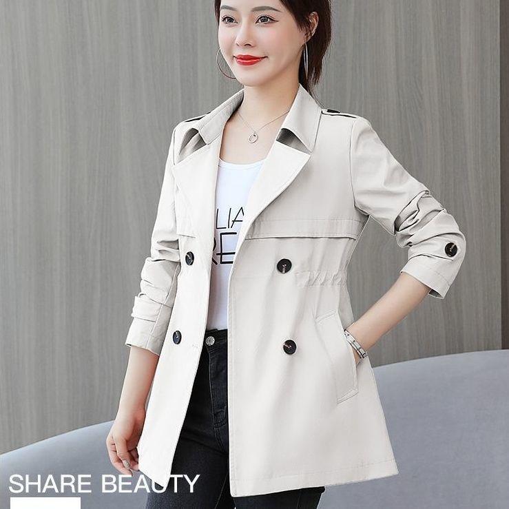 

Женский тренч короткой и средней длины с поясом Элегантная приталенная женская верхняя одежда для весны и осени 3XL белый