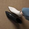 Krazing Pot Microfiber Pointed Toe Thick Heels Chelsea Boots Size 43 Zip Beauty Lady Women Stretch Ankle Boots