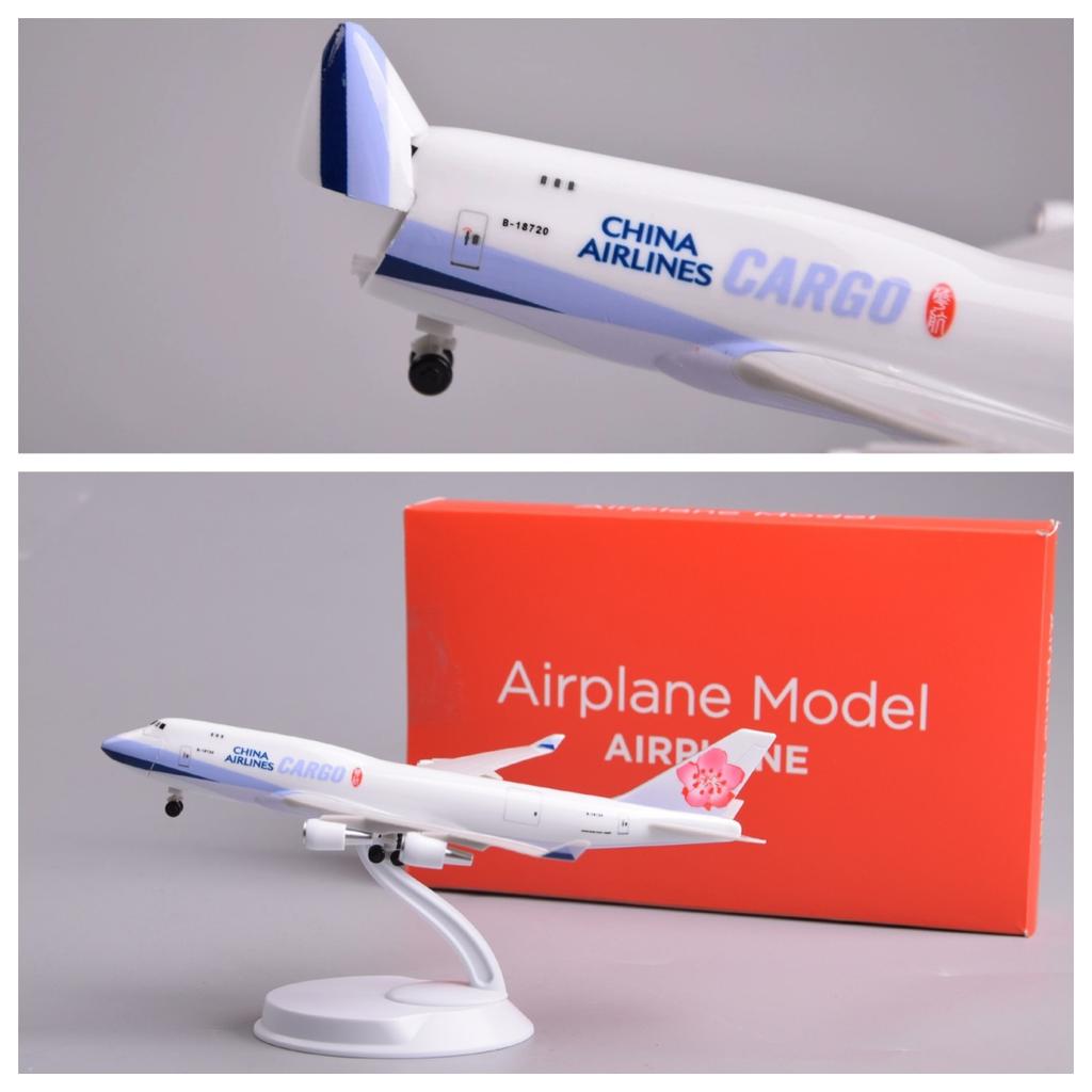 1/400 20cm Maßstab Flugzeug B747 China Airways Fracht Modellflugzeuge ABS Kinderspielzeug Flugzeuge Sammlerstück mit Basis Luke Kann Geöffnet Werden