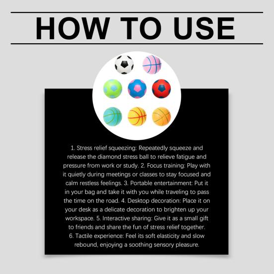 Palm-sized Stress Reliever Soccer Basketball Ball TPR Fidget Squeeze Toy for Adults Portable Kids Soft Decompression Anxiety Relief Party Birthday