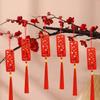 10pcs Chinese New Year Decor 2026 Year of Horse Lucky Charm Feng Shui Tassel Hanging Pendants Ornaments for New Year Home Health Wealth Success Lucky