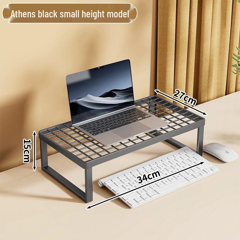 Cooled Laptop & Monitor Stand: Ergonomic Desk Riser with Suspended Bracket for Home Office