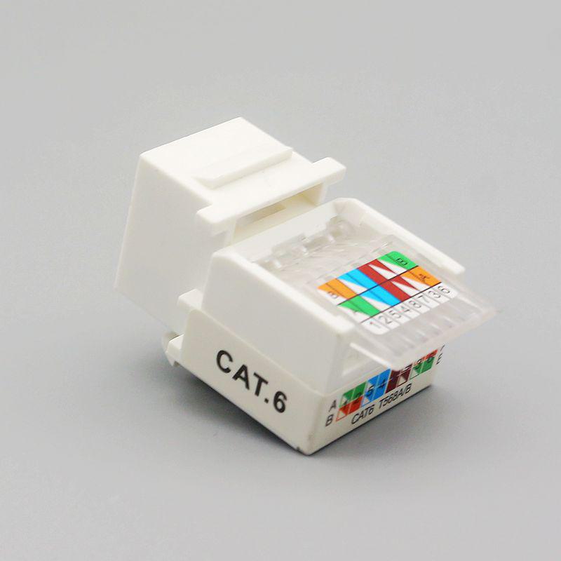 No-Punch CAT6 RJ45 Netzwerkkabelmodul & Gigabit-Einbaubuchse
