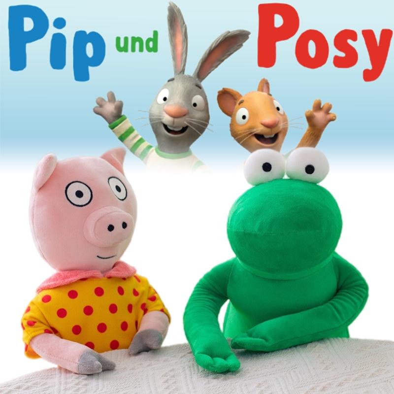 Handmade Plush Frog And Pig Toy Set Bosi And Pipu