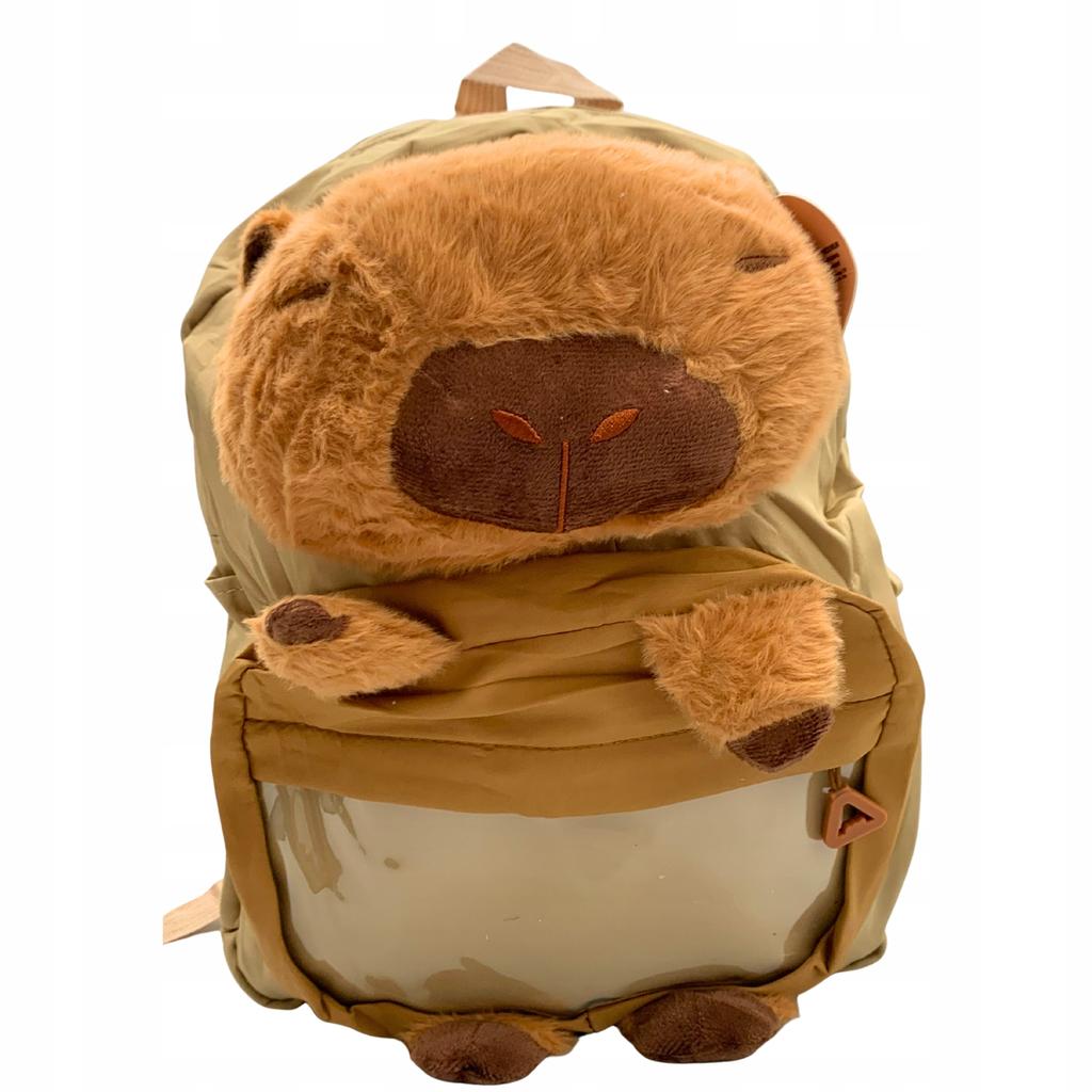Capybara School Backpack 3D Mascot Lightweight Roomy School Travel Bag