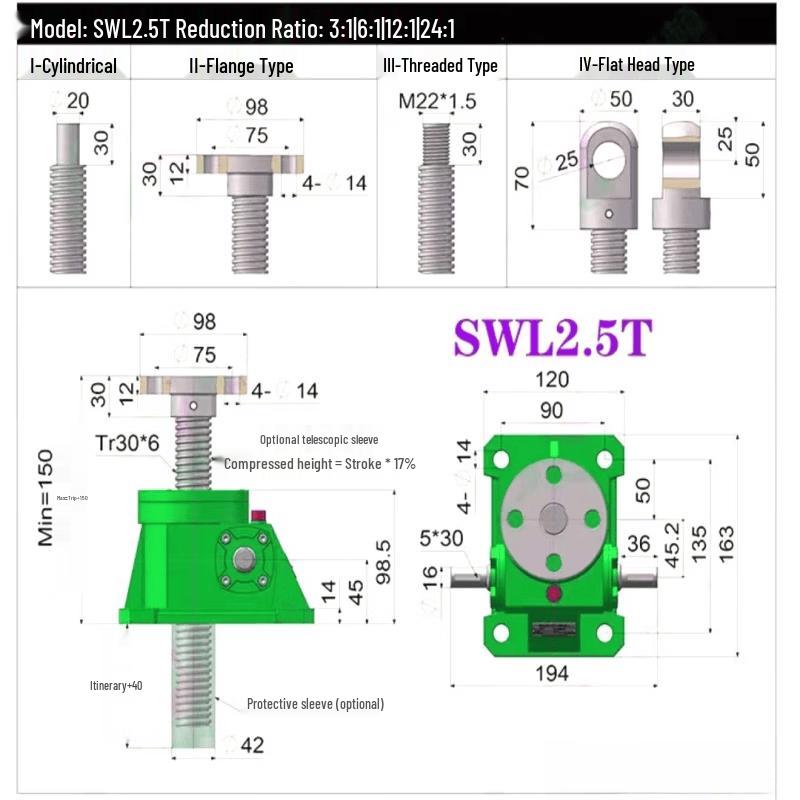 Aokewen Screw Jack Lifter