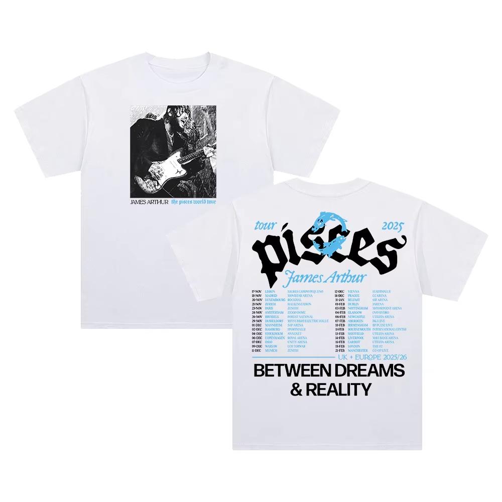 

James Arthur The Pisces World Tour 2026 Tshirt Crewneck Short Sleeve Cotton Tee Women Men Streetwear Springsummer new Tops 2XL
