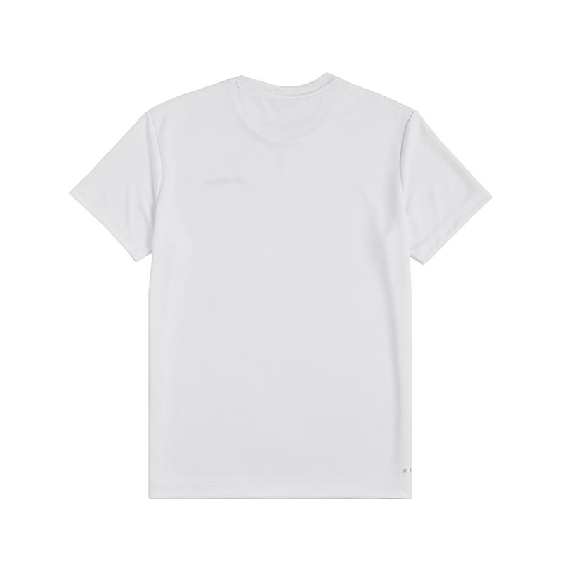 Li-Ning Fashion Minimalist Brand Logo Letter Print Casual Breathable Comfortable Sports Short Sleeve T-Shirt Unisex Tops Standard-White ATSV677-2