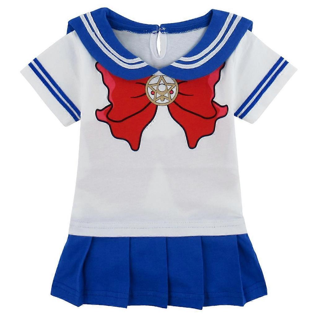 Pagliaccetto Tutina Sailor Moon per Bambini - Costume Rosso Sailor Venus per Bambine 70-100cm Abbigliamento per Tutte le Stagioni