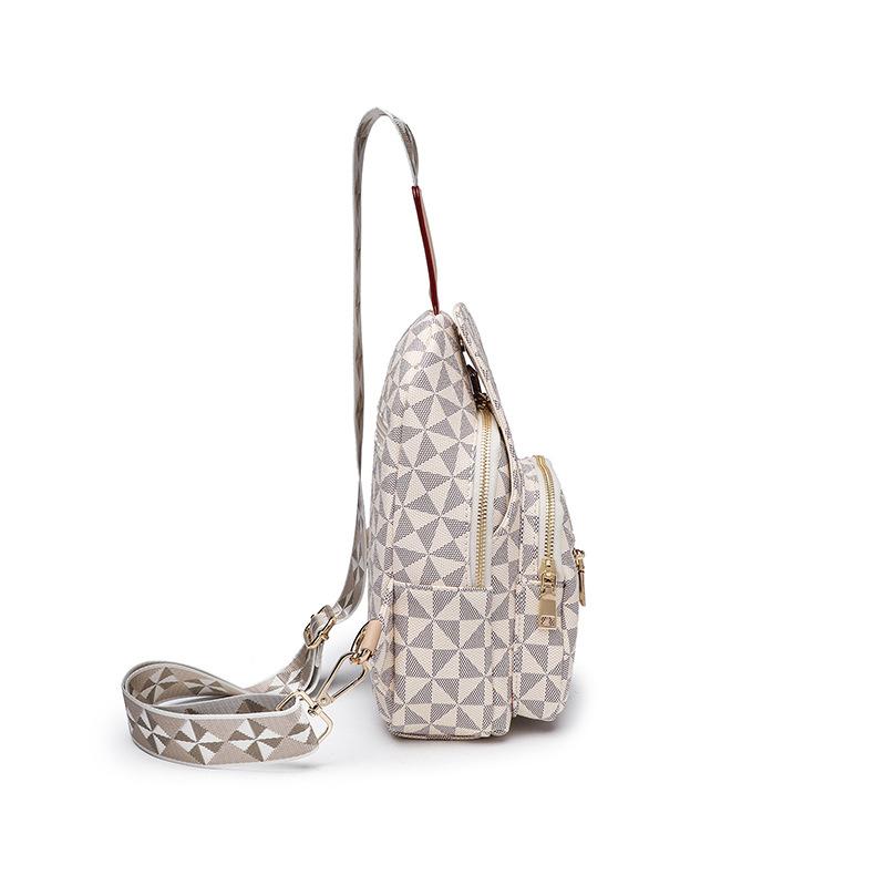 European and American Printed Fashionable Breast Bag for Women  Winter Men and Women Bags Crossbody Chest Versatile and Simple