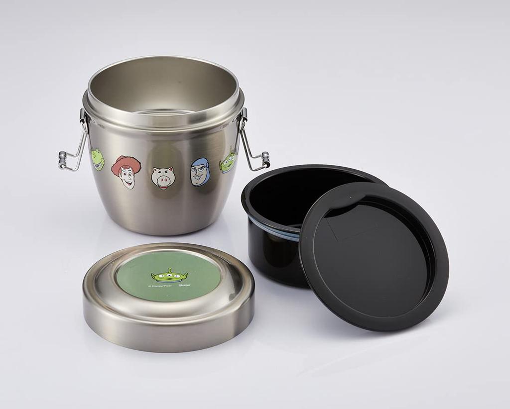 Skater Antibakterielle Thermische Lunch Reis Schüssel Edelstahl Disney Spielzeug Smoky Box, Form, Stahl, Geschichte, Farbe, 550ml, STLBD6AG-A