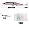 Colorful Rattling Minnow Lure: 10cm/8.3g Bass Simulation Bait with Ten Colors for Long Cast Fishing