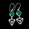 Chrome Diopside Gemstone 925 Sterling Silver Jewelry Handcrafted Earrings 2.00" EE-45-8