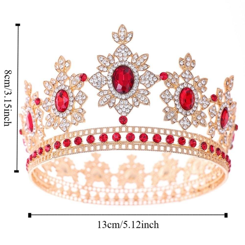 Elegant Baroque Queen Tiaras Luxury Wedding Head Wear Rhinestone Diadem Photography Props