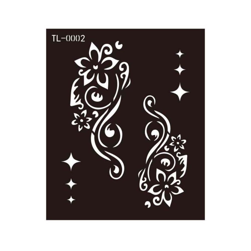 Fake Tattoo Decals Henna Tattoo Template Mehndi Stickers Body Art Sticker Temporary Tattoo Girls