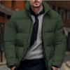 European & American Men's Winter Cotton Padded Jacket, Thickened, Casual, Plus Size, Outerwear, Labeled European Size.