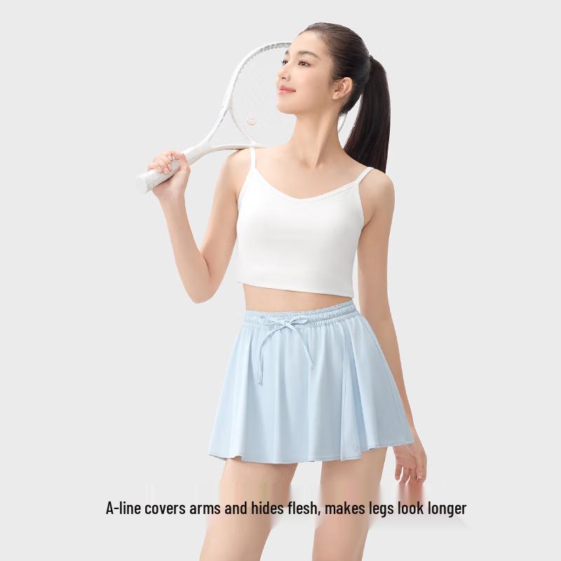 Xiaoye Hezi Women's Pleated A-Line Sports Skirt