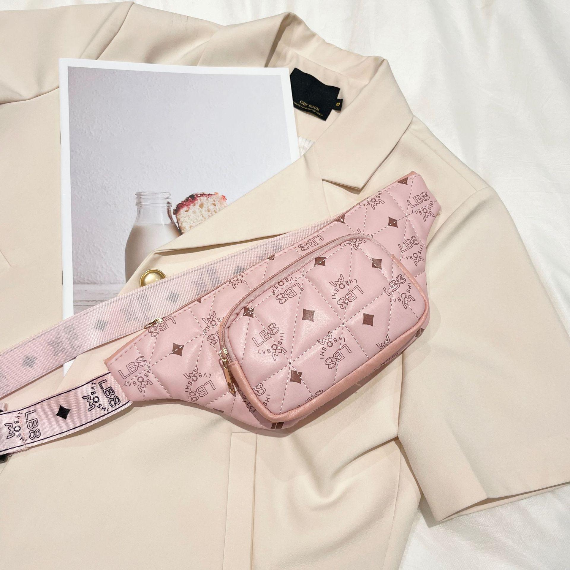 

Спортивная поясная сумка, модная спортивная сумка-мессенджер, универсальная сумка для мобильного телефона, многоярусная поясная сумка для покупок в продуктовых магазинах розовый