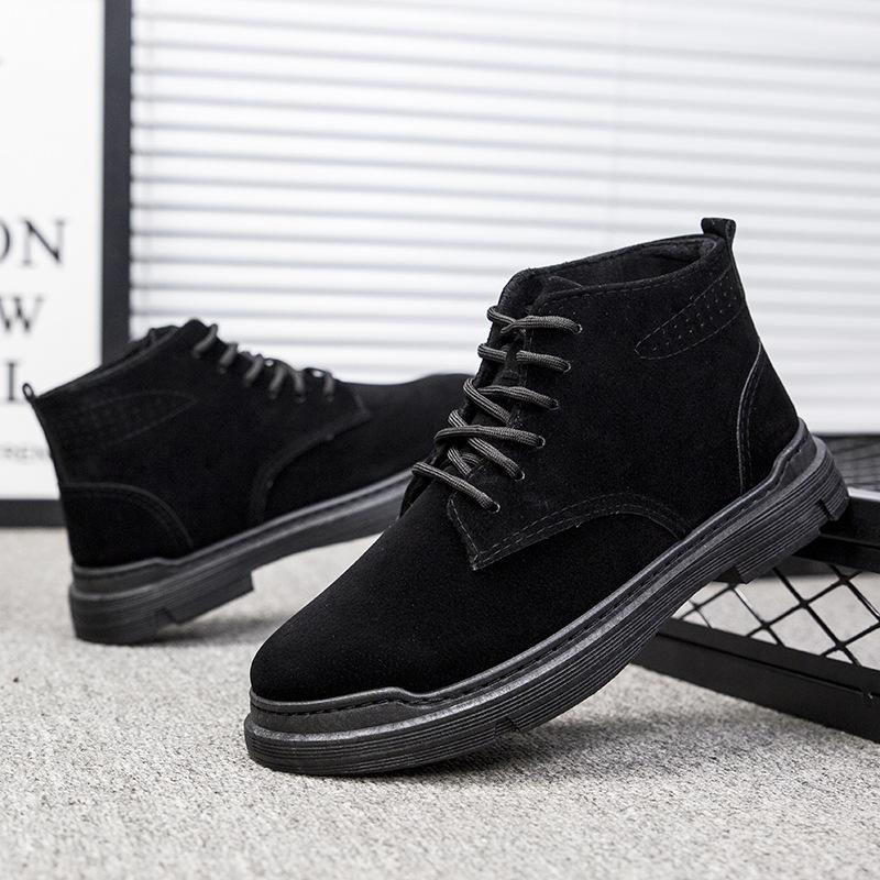 Fashion Men's Snow Boots Classic Retro Outdoor High Top Fashionable British Style Short Boots Travel Hiking Casual Shoe