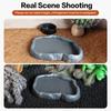 Stone Texture Reptile Feeder Bowl ABS Resin Feeding Bowl Dish New Water Dish Feeder  Pet Crawler