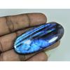 120Cts.Natural Labradorite Blue Flash Oval Cabochon Loose Gemstone 25X63X7MM B-304