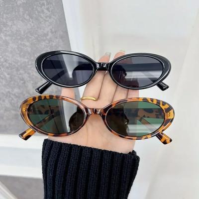 Casual Retro Cat Eye Sunglasses Women Men Vintage Square Female Male Glasses Small Frame Fashion