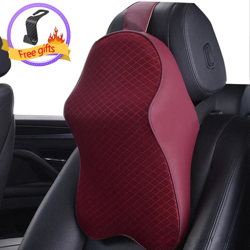 Pernă de susținere lombară pentru mașină, pernă cu spumă cu memorie, suport pentru cap și gât, pernă pentru scaun auto, pernă lombară pentru spate, accesorii interioare