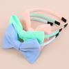3pcs Fabric Bows Headbands for Girls Plastic Teeth Hairbands 4inch Hair Bows with Headband Children Kids Hair Accessories