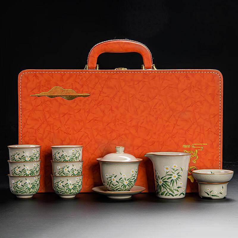 Ruyao Daisy Breeze 9-Piece Tea Set