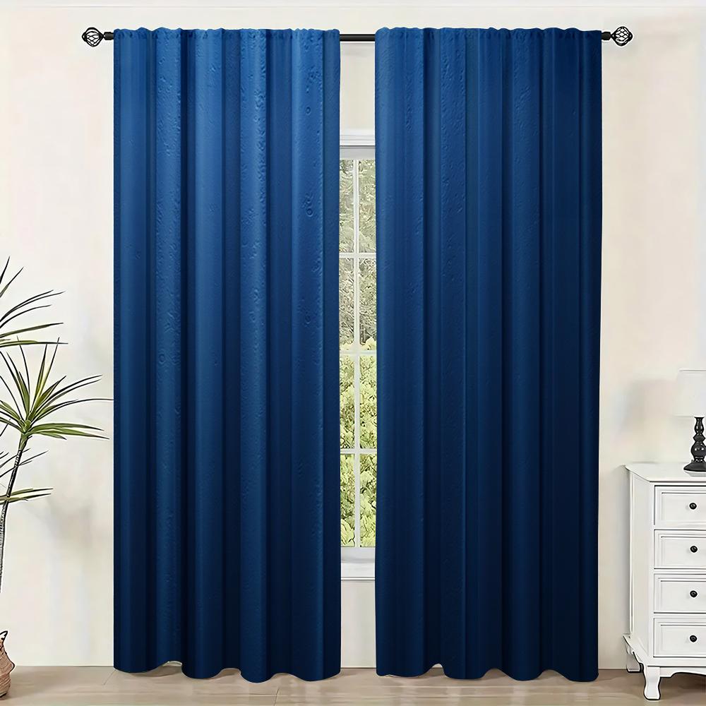 

2 шт., Штора Инновационная многофункциональная темно-синяя абстрактная 100% полиэстер, Без электричества Настенный декор Идеально подходит для класса, 29x65in(75x166cm)