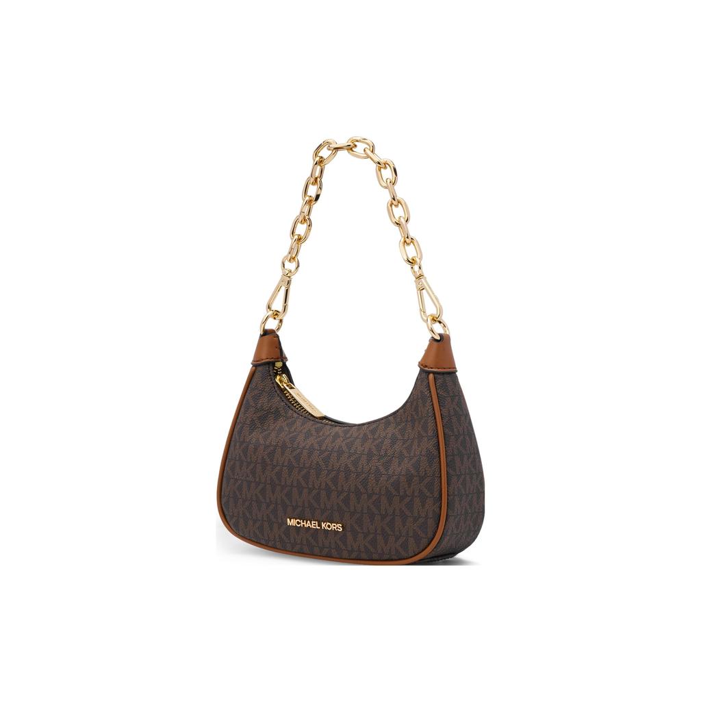 Michael Kors Monogramm Logo Beschichtetes Canvas Und Leder Reißverschluss Clutch Damen Handtaschen Braun 35R3G4CC1B-BROWN