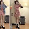 Suspender floral dress dress women's 2026 new French retro summer sweet hottie Korean skirt tide