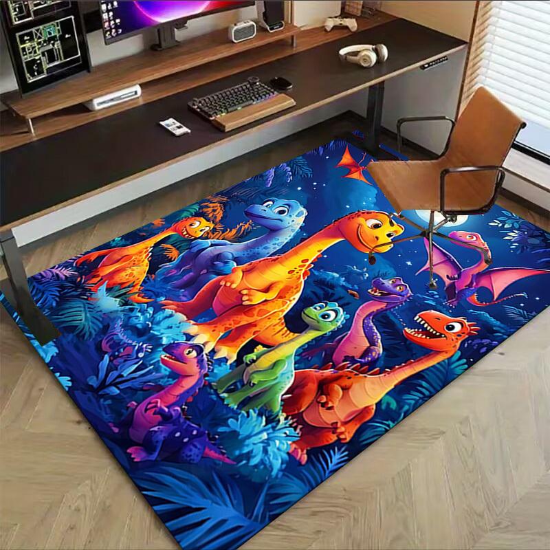 1PC Dinosaurs Night Extra Large Non-Slip Floor carpet, Office, family, bedroom, Studio - Large Area RugJ0395