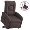 Relax Chair with Rising Function by Dark Brown Fabric