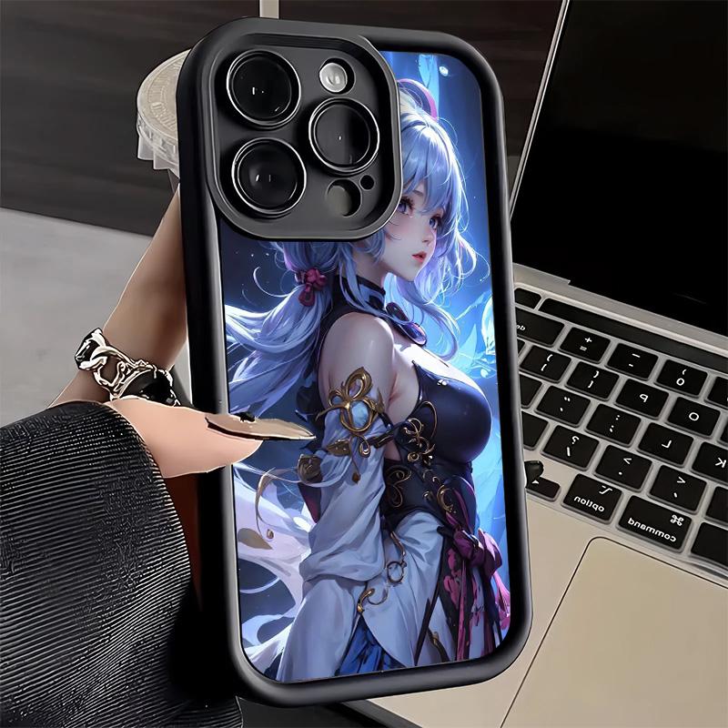 Phone Case for iPhone 17 Air 16E 15 16 Pro Max Genshin Impact Ganyu Cover 14 Plus 13 12 Mini Soft Shell Silicone Fundas