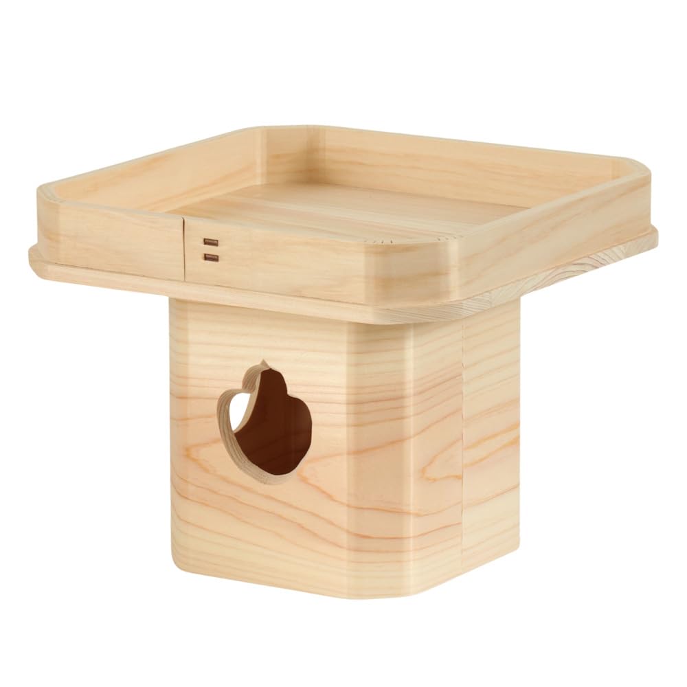 

Namukumachan Kobo Sanpo (3-pole Stand), 9 inches (27.5cm wide x 20.5cm high), made of Japanese cypress, perfect for Shinto altars, offerings, and