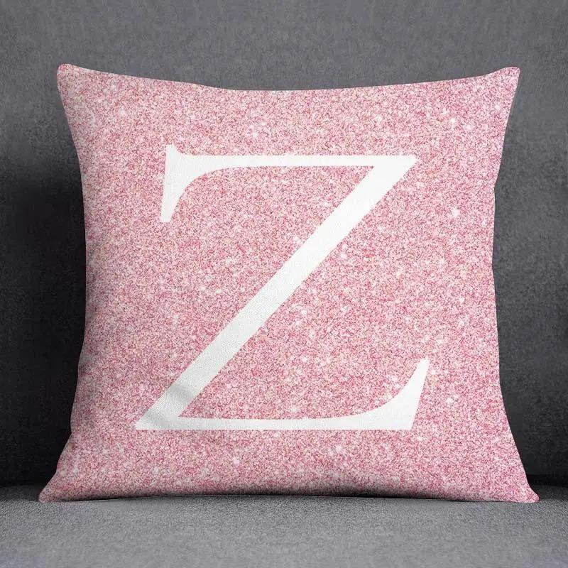 

Офис Гостиная Дом Наволочка Автомобиль Украшения Розовая Английская Буква Печатная Наволочка 40x40cm
