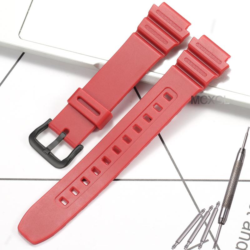 18mm Resin Replacement Strap For Casio F91W F108WH AE1200WH AE-1300WH W800H AE1000W F105W Mens Womens Watch Band Accessories
