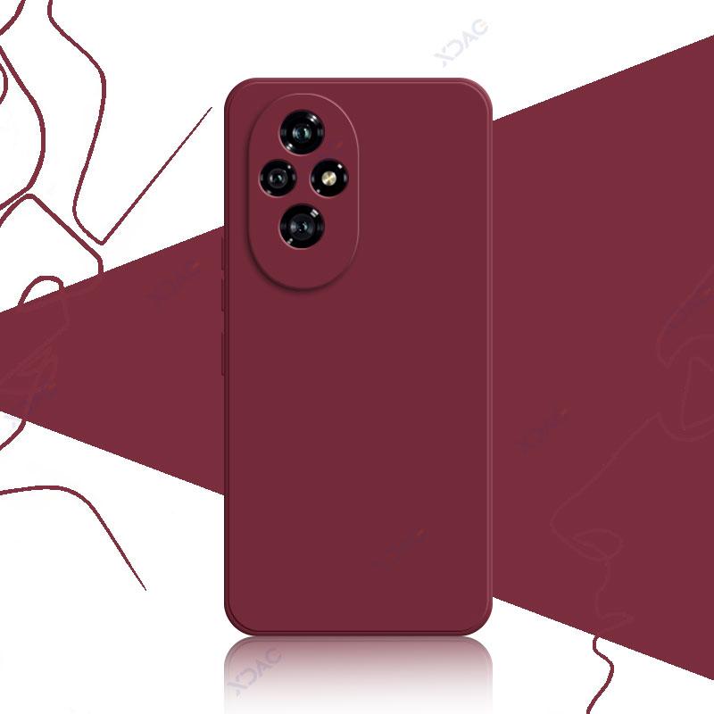 Mobile Phone Case for Honor 200 Pro Honor200 200Pro 5G 360 Soft Luxury Square Liquid Silicone Back Cover Waterproof Bag