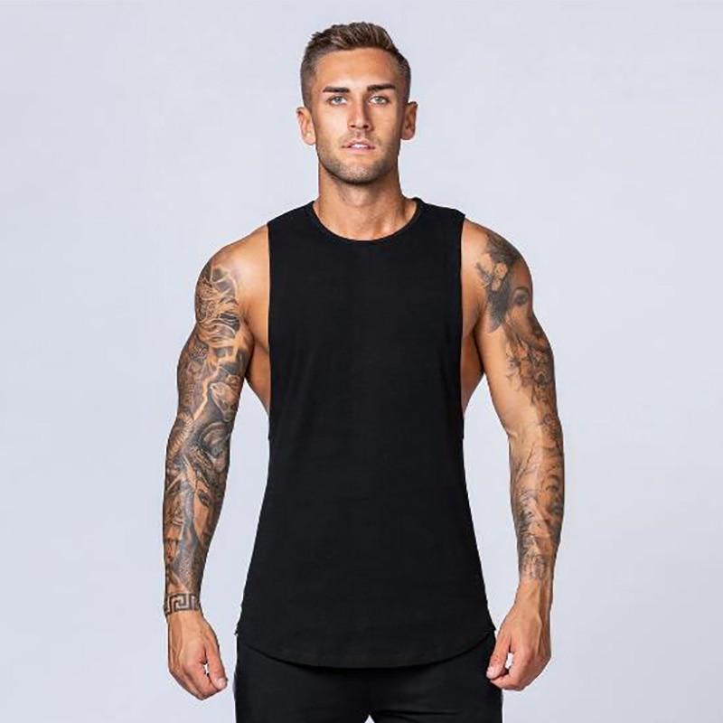 Workout Singlets Gym Clothing Bodybuilding Mesh Fitness Mens Tank Top Vest Muscle Sleeveless Sportswear Undershirt Stringer