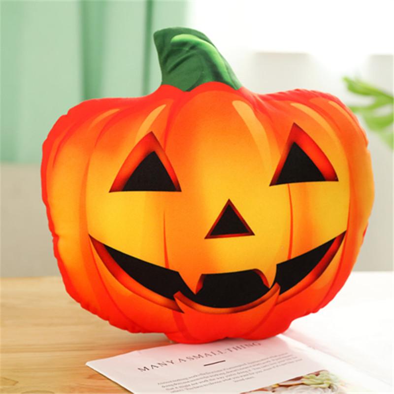 Pumpkin Plush Halloween Cushion Stuffed Toy Cartoon Doll Decorations Gift Kids