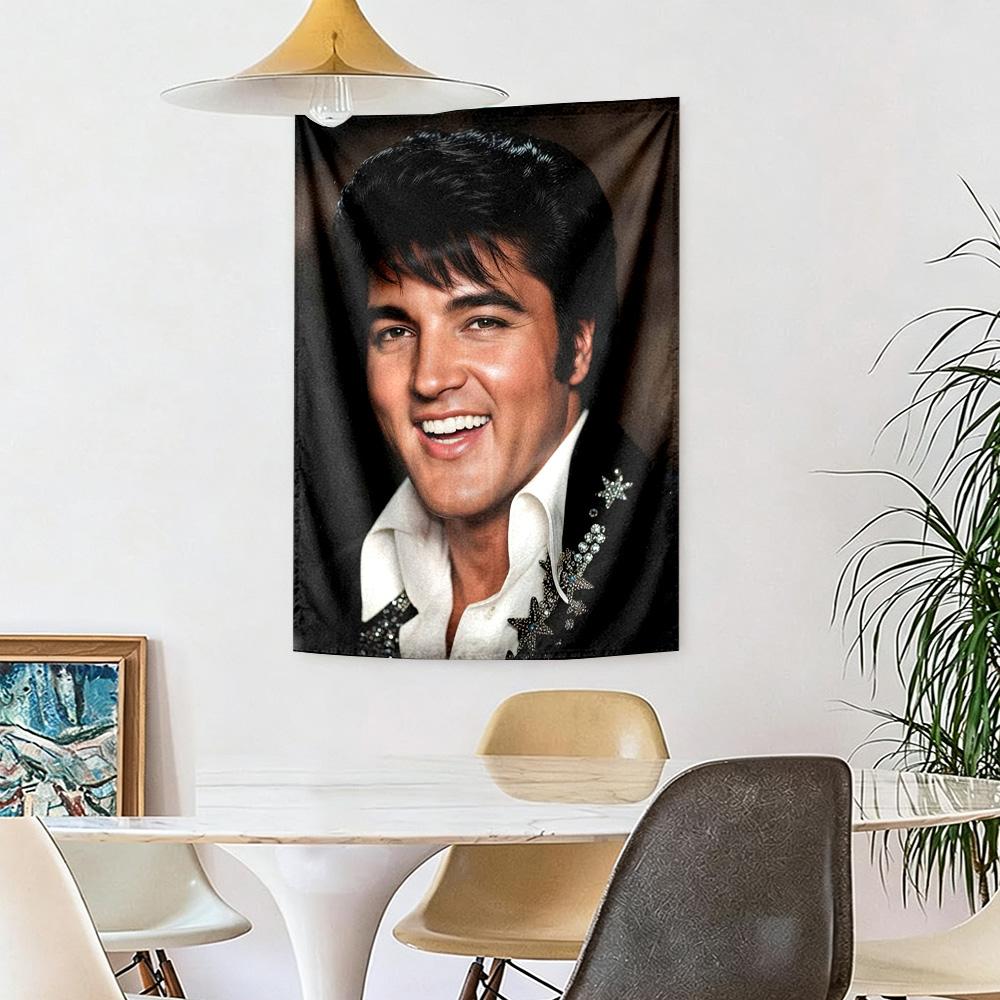 Elvis Wall Decor Tapestry Art For Pet Memorial Birthdaywedding Party Backdrop Family Gift