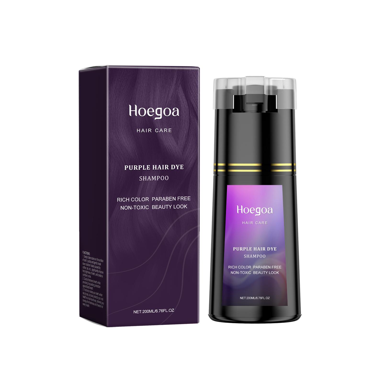Hoegoa Hair Care Shampoo Series DIY Trend Shine Длительный цвет Мягкий уход за волосами Питательный кондиционер Мягкость фиолетовый